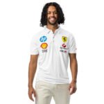 White Men's Formula One slim fit polo - Image 2