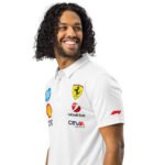 White Men's Formula One slim fit polo