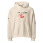 Charles Leclerc Oversized Heavyweight White Hoodie - Image 2