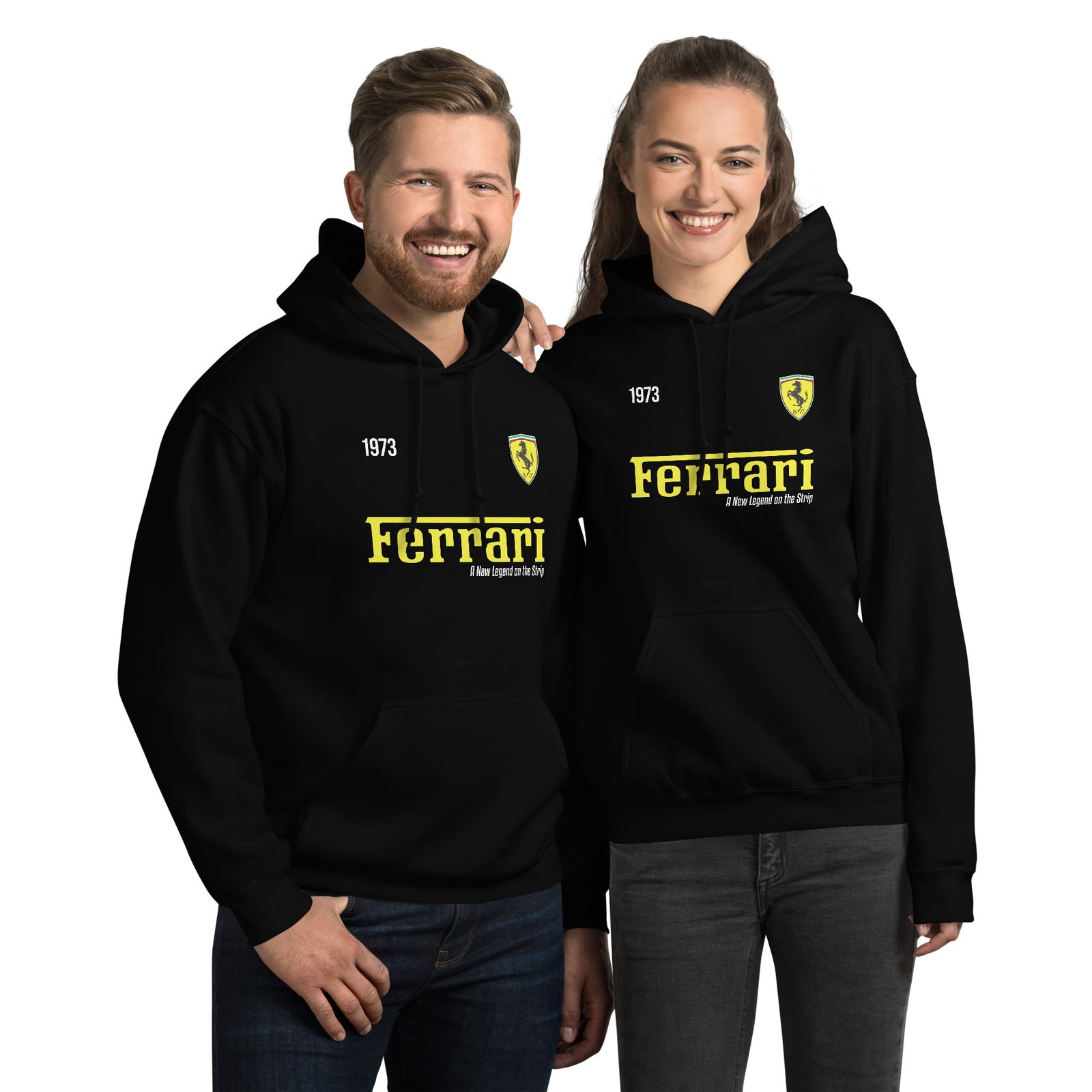 unisex-heavy-blend-hoodie-black-front-6ac10991eccef.jpg Ferrari F1 Racing Team Unisex Hoodie - Image 1