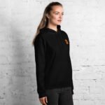 The Vibe Black Embroidered Hoodie Unisex Hoodie - Image 3