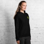 Vibe Signature Black Hoodie Unisex Hoodie - Image 2
