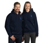 Minimalist Black Embroidered Unisex Hoodie - Image 5