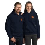 The Vibe Black Embroidered Hoodie Unisex Hoodie - Image 4