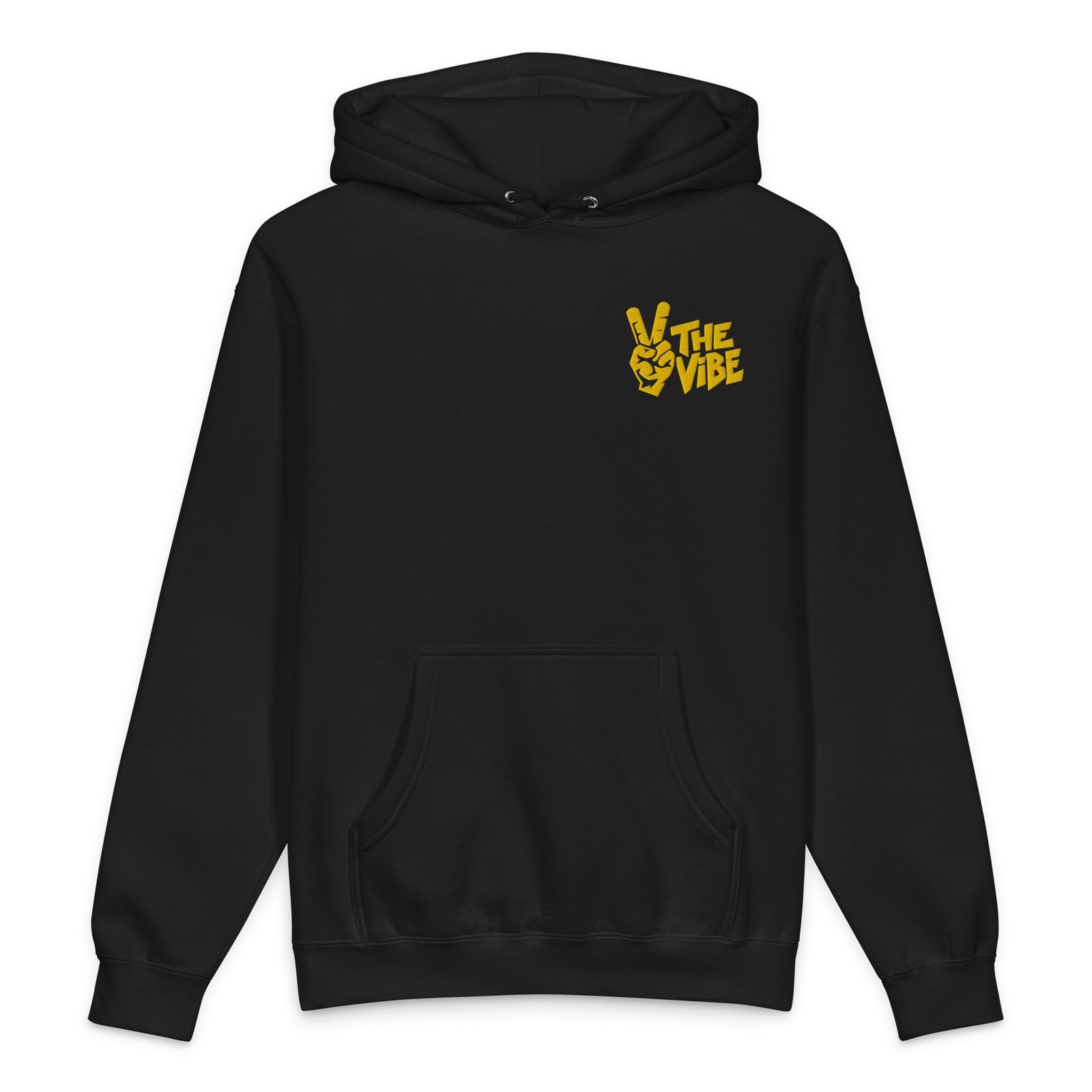 unisex-heavyweight-hooded-sweatshirt-black-front-6abe7409dcf16.jpg The Vibe Signature Unisex Heavyweight Hooded Sweatshirt - Image 1