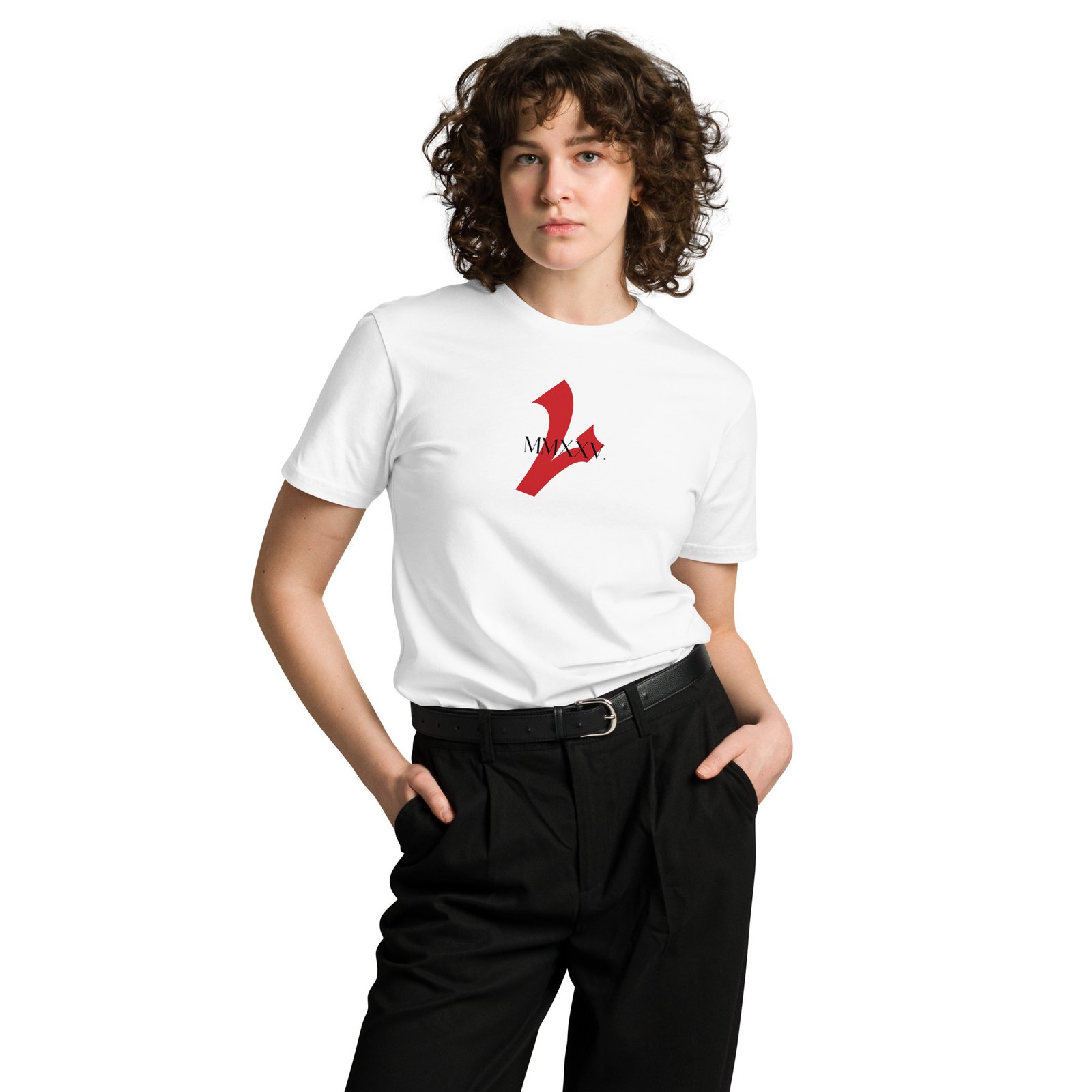 unisex-premium-t-shirt-white-front-6abfdf3423831.jpg Red Graphic White T-Shirt – Unisex - Image 1