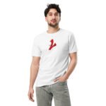 Red Graphic White T-Shirt – Unisex - Image 4